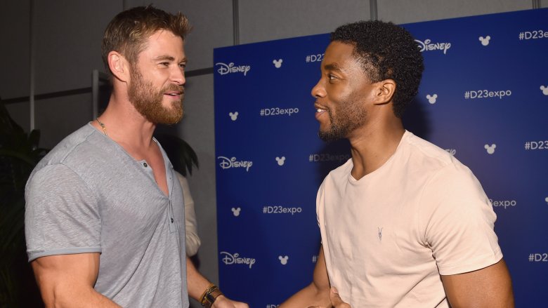 Chris Hemsworth and Chadwick Boseman