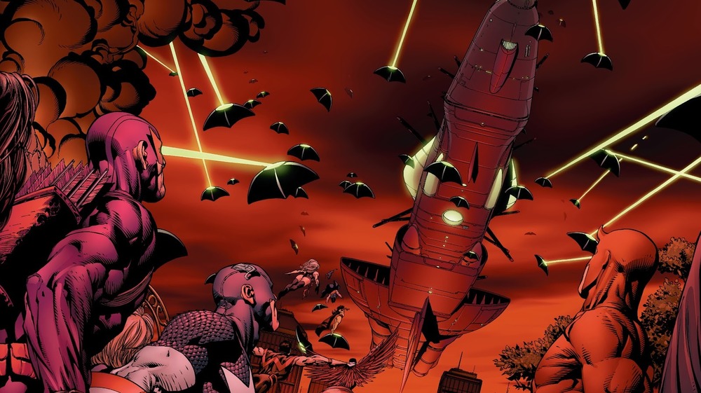The Kree invasion Wanda creates in Avengers #502
