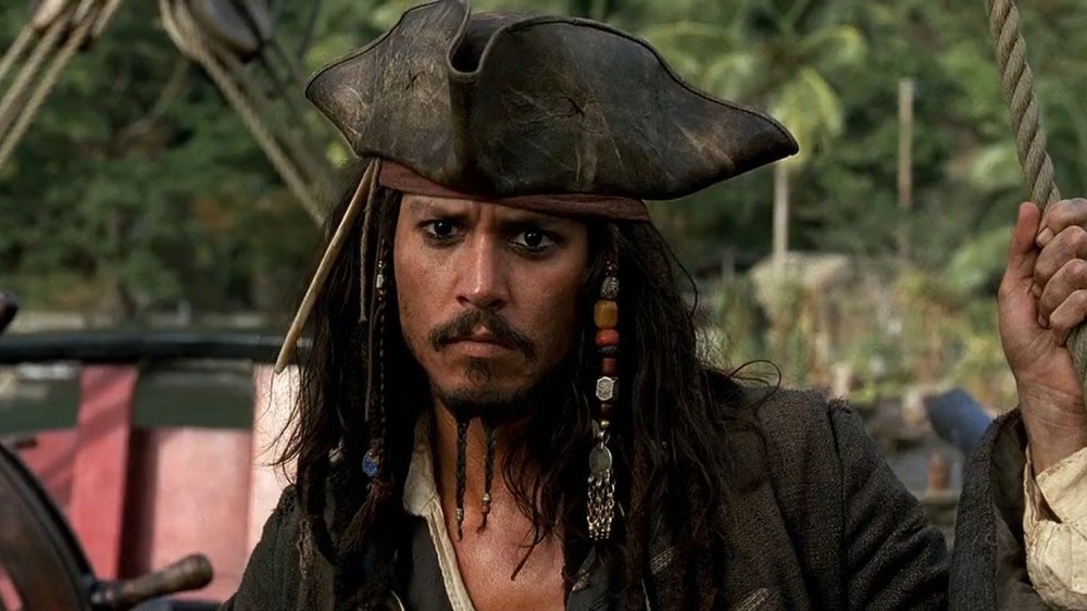 Curse of the black pearl jack sparrow entrance scene