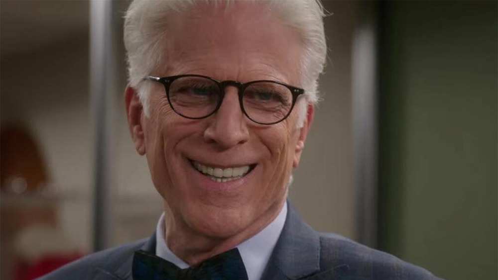 Ted Danson as Michael, revealing his true colors on The Good Place