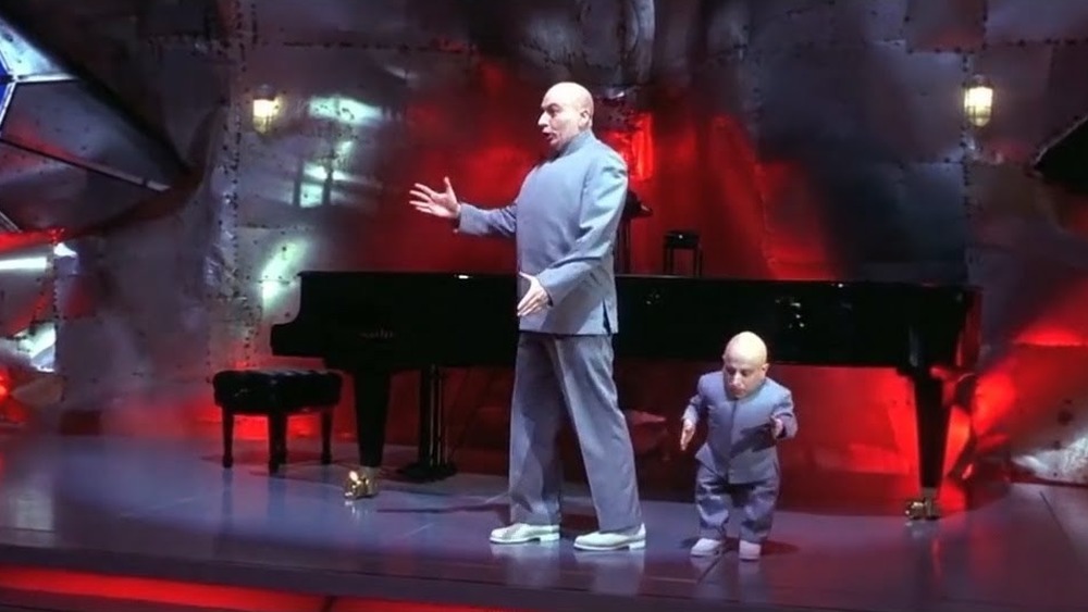 Dr. Evil and Mini-Me dancing