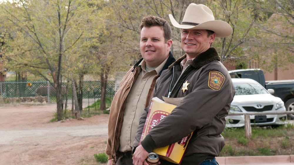 The Ferg and Longmire with beer
